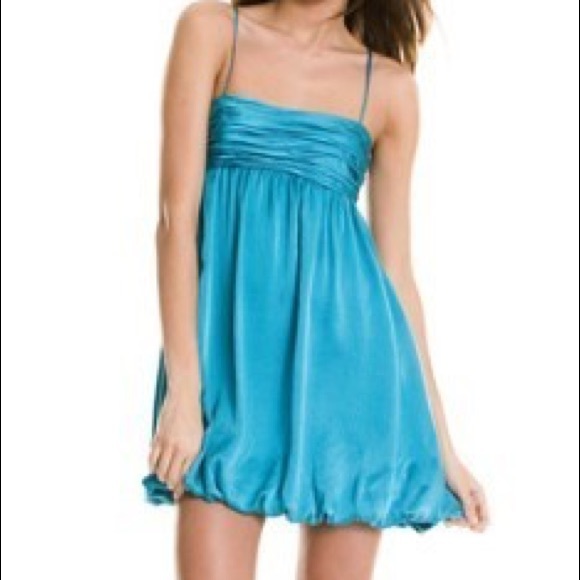 Armani Exchange Mini Silk Bubble Dress 